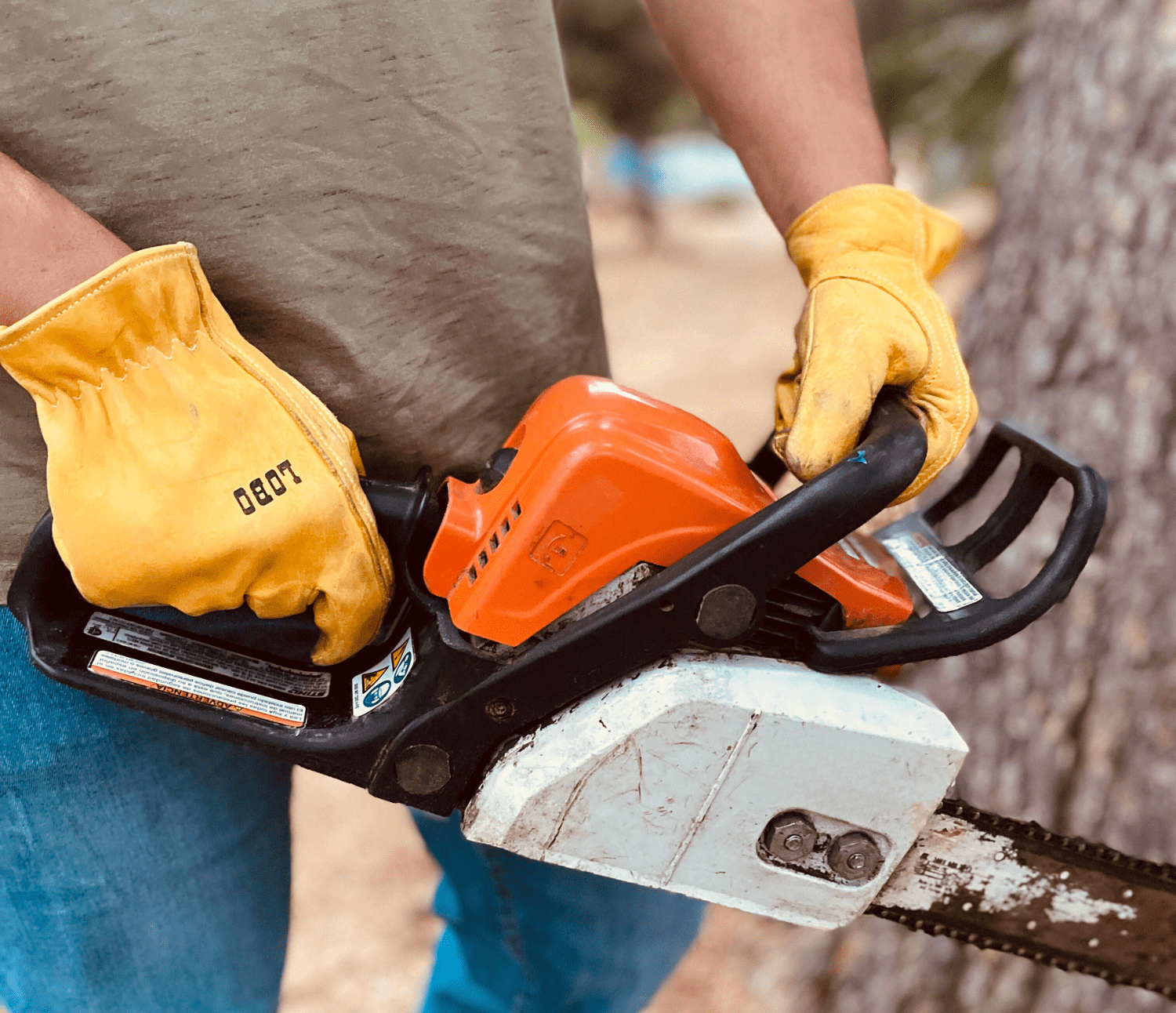 Cowhide Leather Work Gloves - Tough Durable Gloves Ideal for Farming, Landscaping, and General Labor