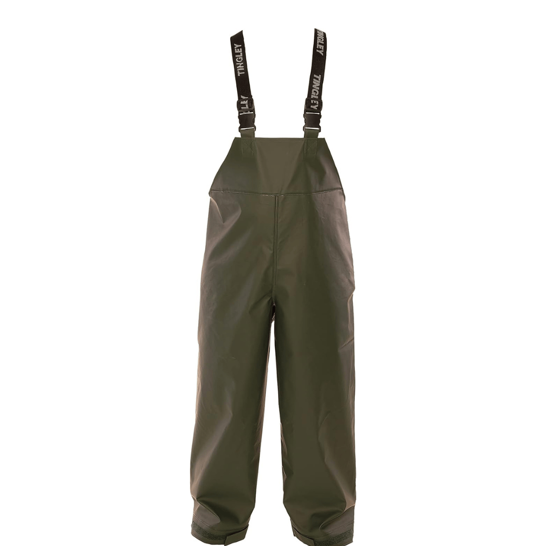 Tingley Weather-Tuff® Green Rain Bib Overalls – Durable Waterproof Protection for Farm and Field Work (O33018)