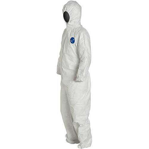 DuPont Tyvek TY127S Disposable Elastic Wrist, Ankle & Hood White Tyvek Coverall Suite