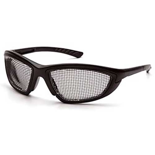 Safety Glasses Black Wire Mesh - Trifecta - Pyramex SB74WMD