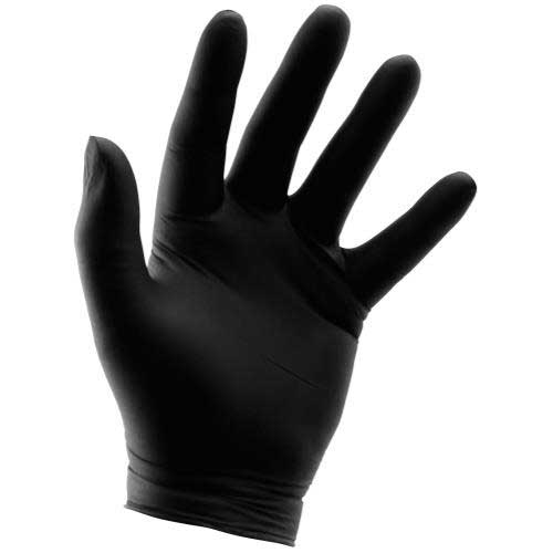 Guantes de nitrilo 6 mil Desechables Sin talco 100 guantes por caja Negro